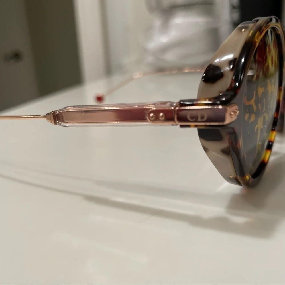 Christian Dior Umbrage Havana Brown Gold Sunglasses